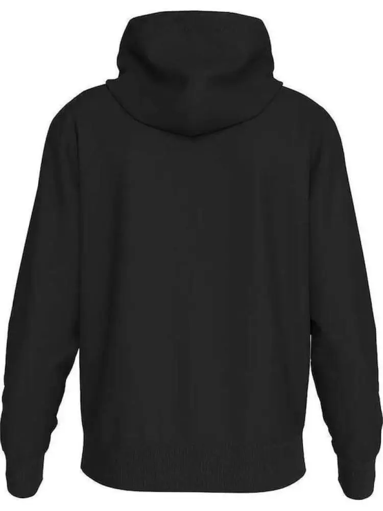 felpa nera uomo con logo miniatura 2