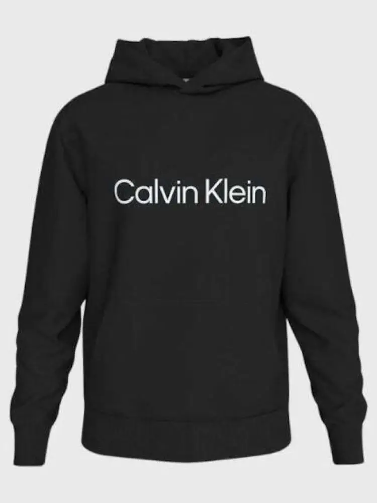 felpa nera uomo con logo