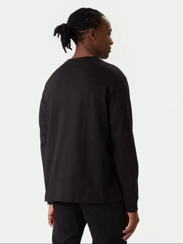 felpa nera uomo maxi logo miniatura 2