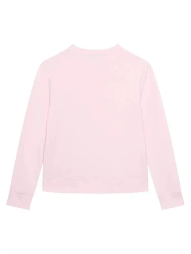 felpa rosa bambina con logo miniatura 2