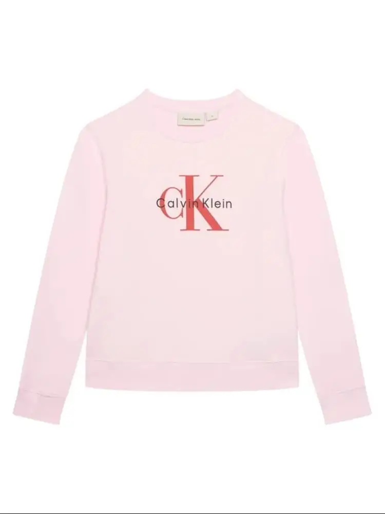 felpa rosa bambina con logo