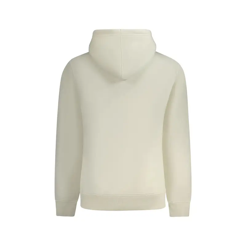 Felpa Uomo Bianca Cappuccio Felpata Ricamo Logo Bianco miniatura 2