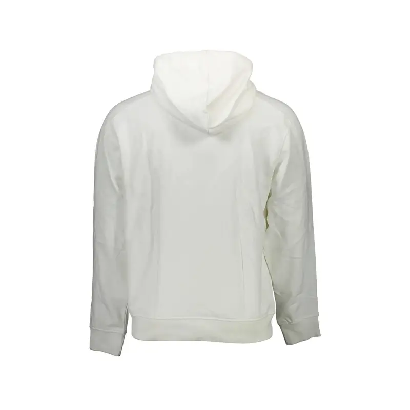 Felpa Uomo Bianca Cappuccio Tascone Stampa Logo Bianco miniatura 2