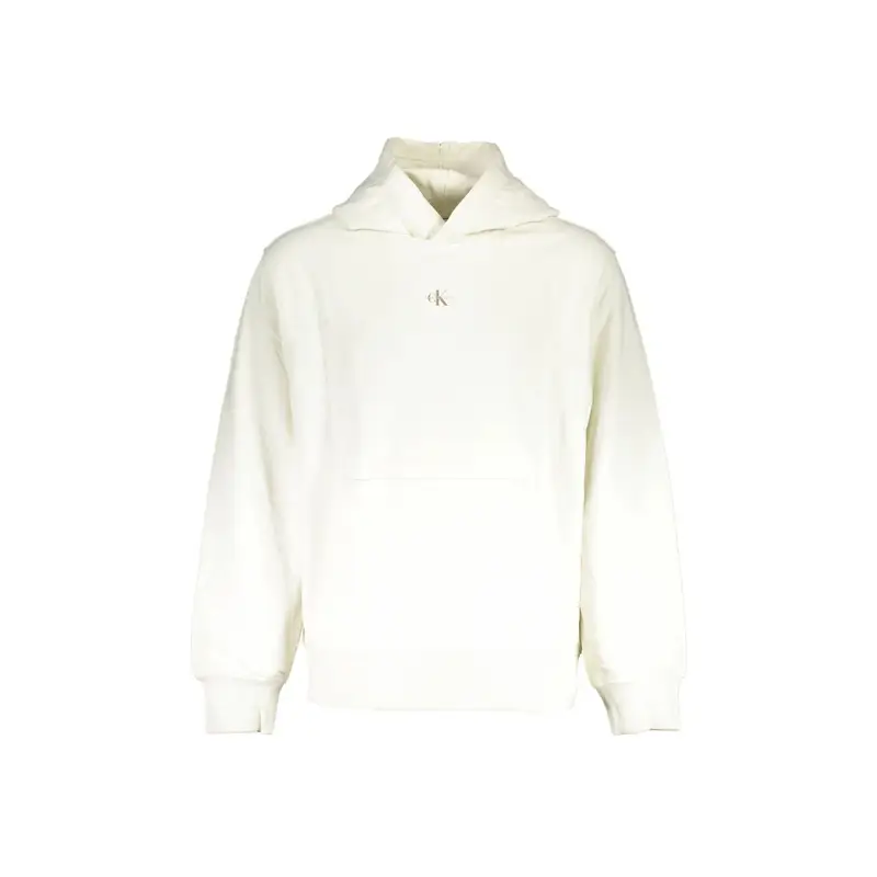 Felpa Uomo Bianca Cappuccio Tascone Stampa Logo Bianco