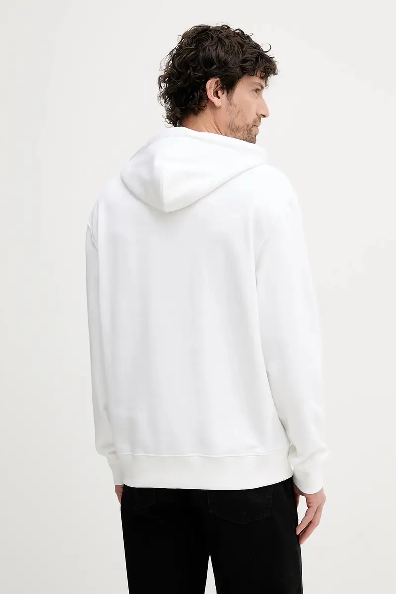 felpa uomo colore bianco con cappuccio LV04RC288G miniatura 2