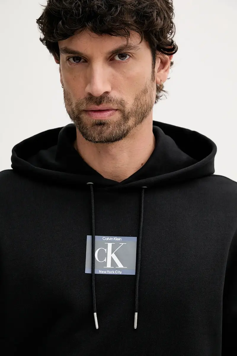 felpa uomo colore nero con cappuccio LV04RC286G miniatura 3