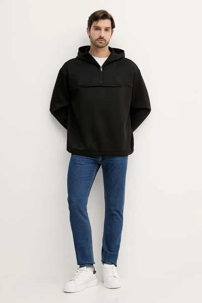 felpa uomo colore nero con cappuccio LV04RD212G miniatura 2