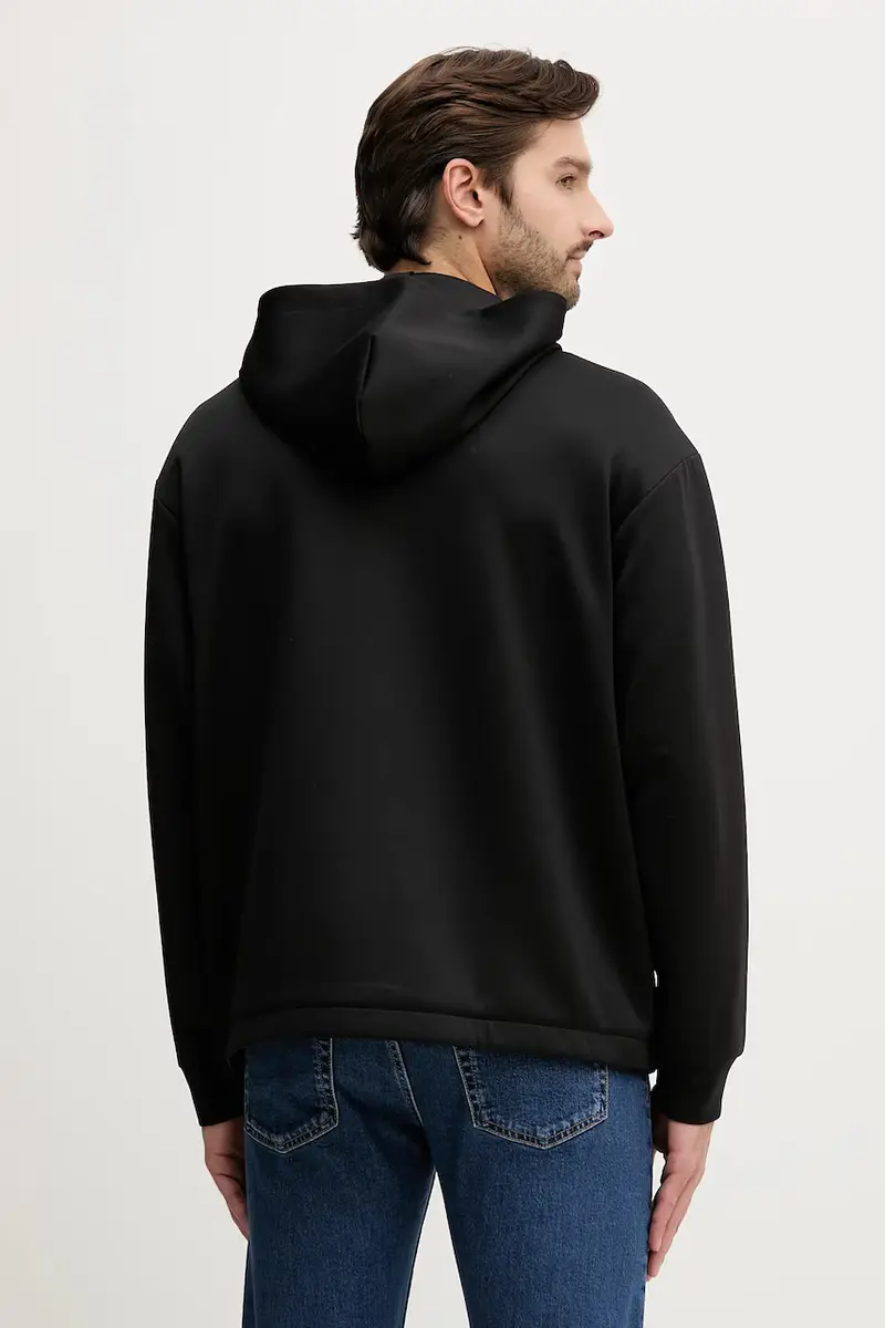 felpa uomo colore nero con cappuccio LV04RD212G miniatura 3