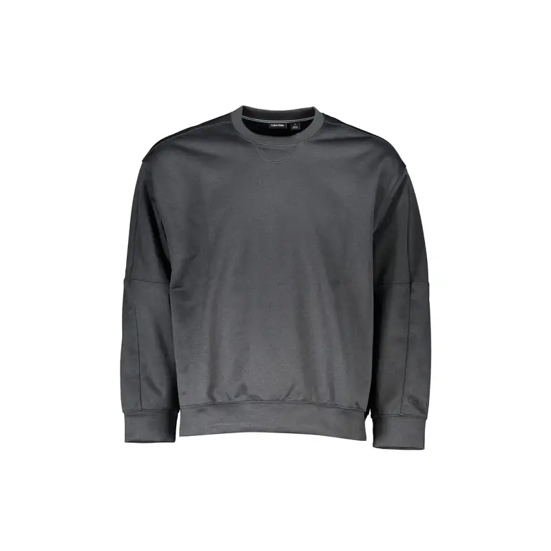 Felpa Uomo Nera Stampa Logo Nero