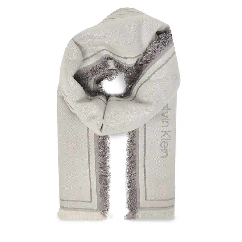 Foulard Calvin Klein Emblem Graphic Lw Square Scarf LV04F8073G Grigio