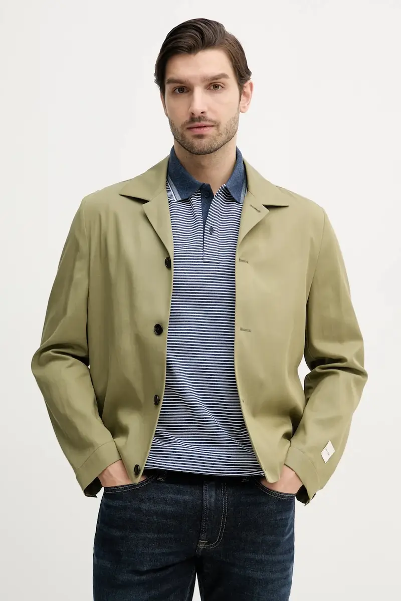 giacca con aggiunta di lino colore verde K10K114392