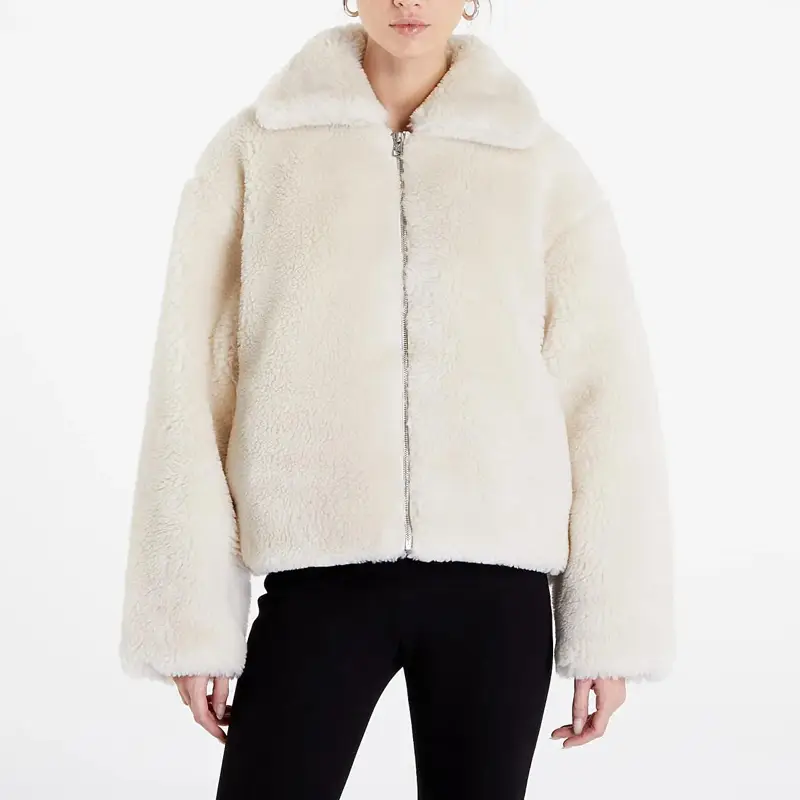 Giacca con zip e stampa logo Calvin Klein Giacche da donna Bianco sporco J20J219842-ACF XS miniatura 5