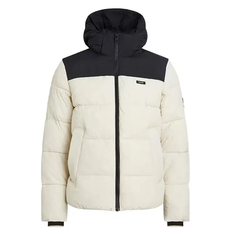 Giacca da Uomo Calvin Klein con Cappuccio e Maniche Lunghe Color Block Beige K10K112227-ACE L