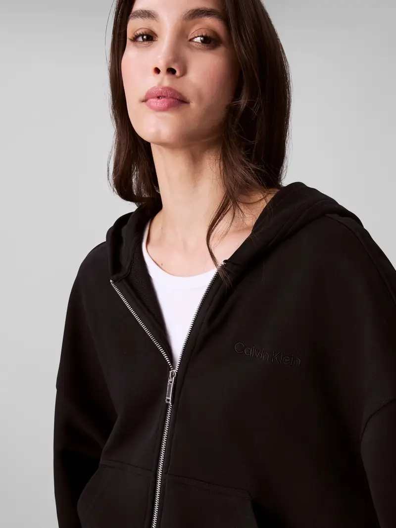 Calvin Klein Giacca di felpa nero miniatura 2