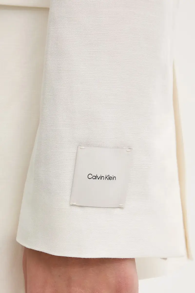 giacca in lino colore beige LV044B404G miniatura 5