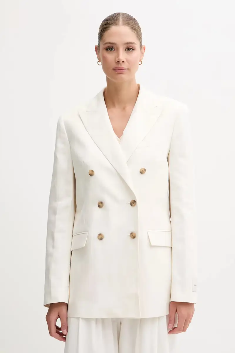 giacca in lino colore beige LV044B404G