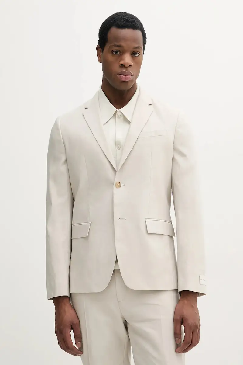 giacca in lino misto colore beige K10K114388