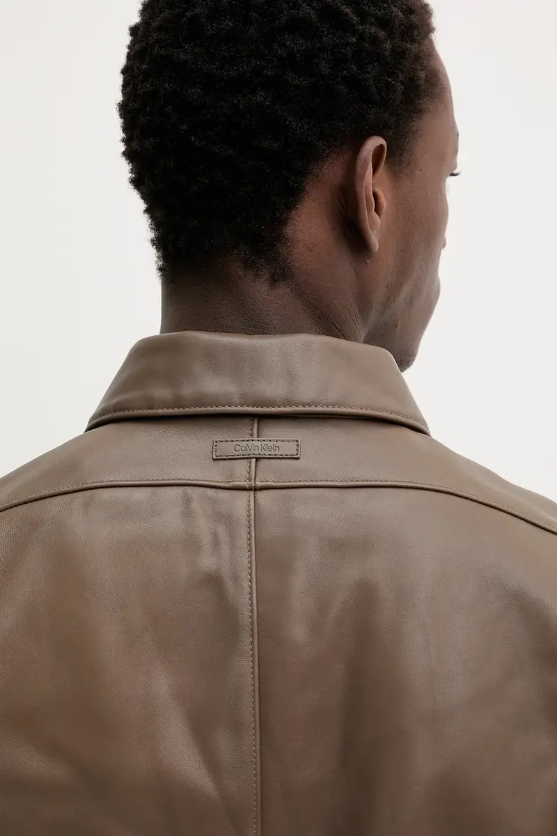 giacca in pelle colore marrone LV04LB901G miniatura 5