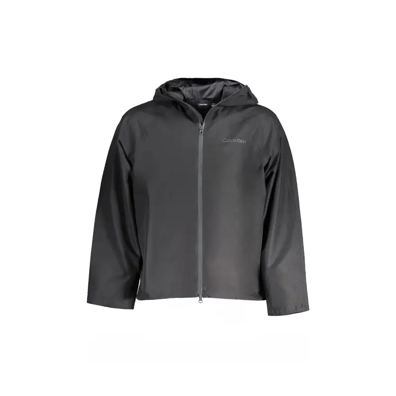 Giacca Sportiva Uomo Nera con Cappuccio e Zip Nero