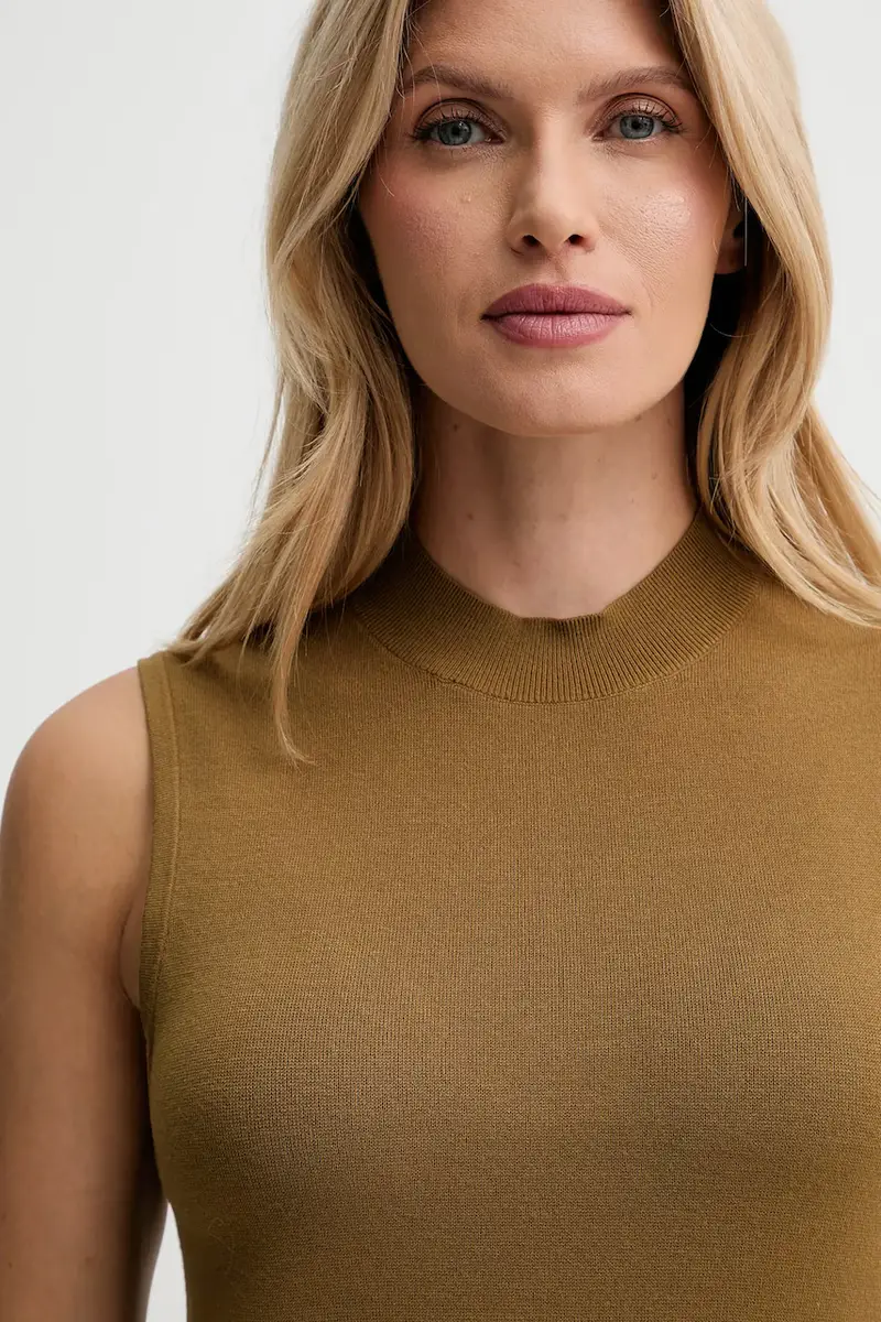 Calvin Klein Gilet Donna Marrone 3620384 miniatura 4