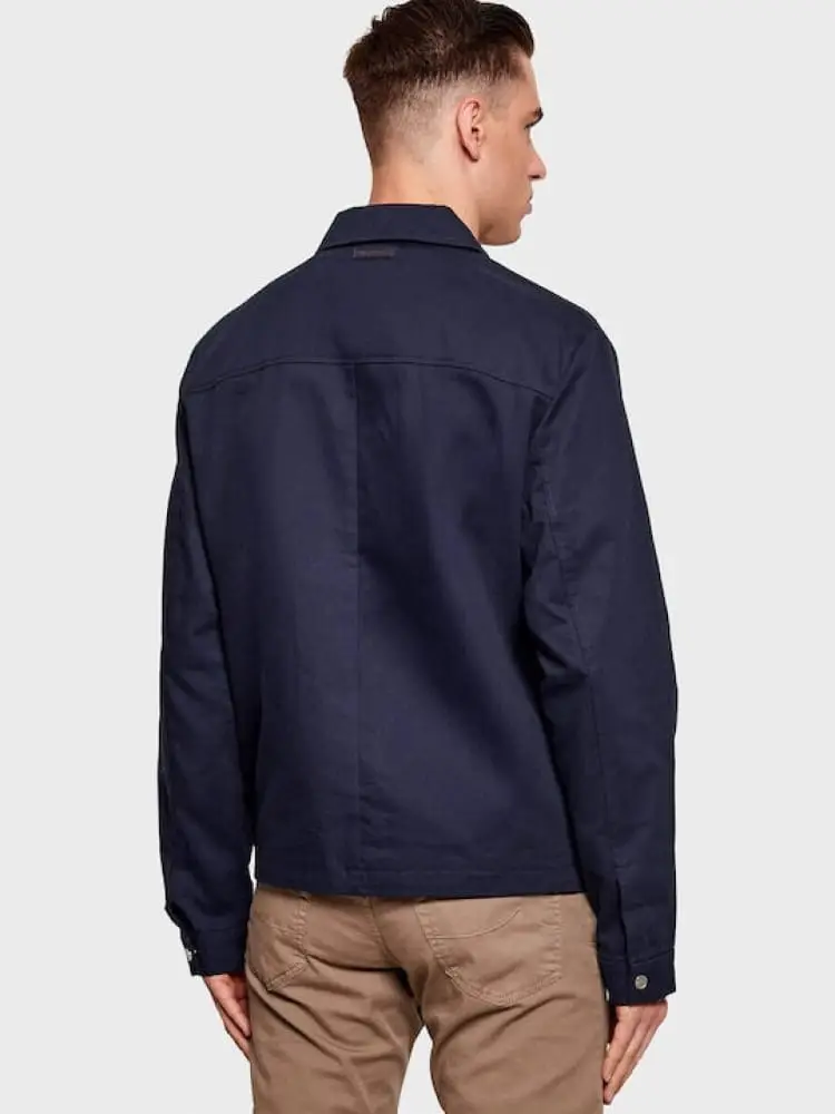 giubbotto blu navy mini logo miniatura 3