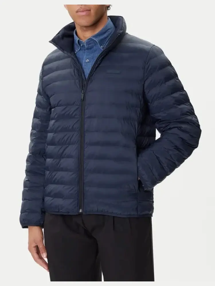 giubbotto con imbottitura leggera blu