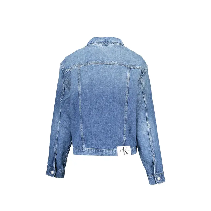 Giubbotto Donna Azzurro Effetto Slavato Logo miniatura 2