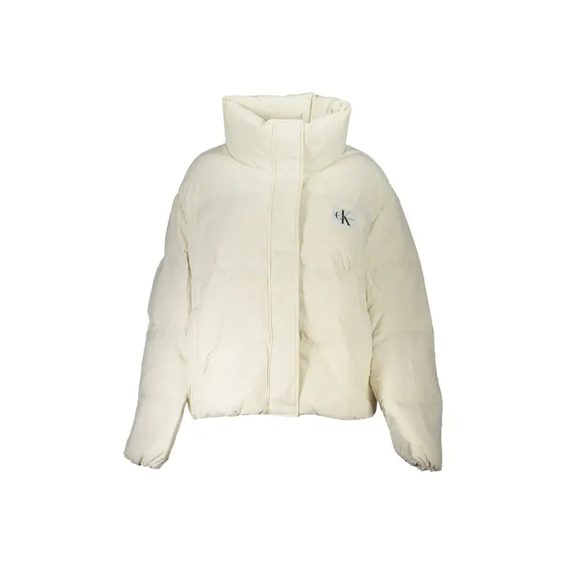 Giubbotto Maniche Lunghe Donna Bianco Logo