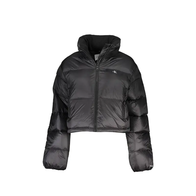 Giubbotto Maniche Lunghe Donna Nero Stampa Logo