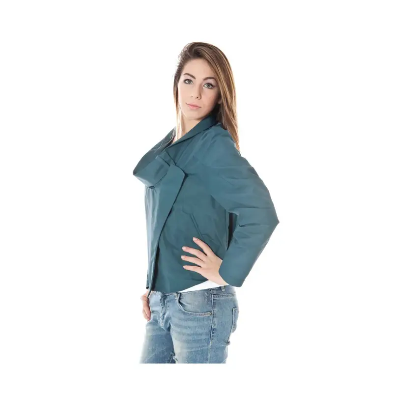 Giubbotto Maniche Lunghe Donna Verde Logo miniatura 2