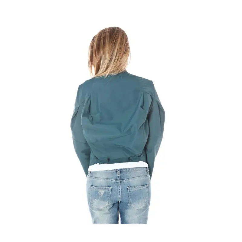 Giubbotto Maniche Lunghe Donna Verde Logo miniatura 3