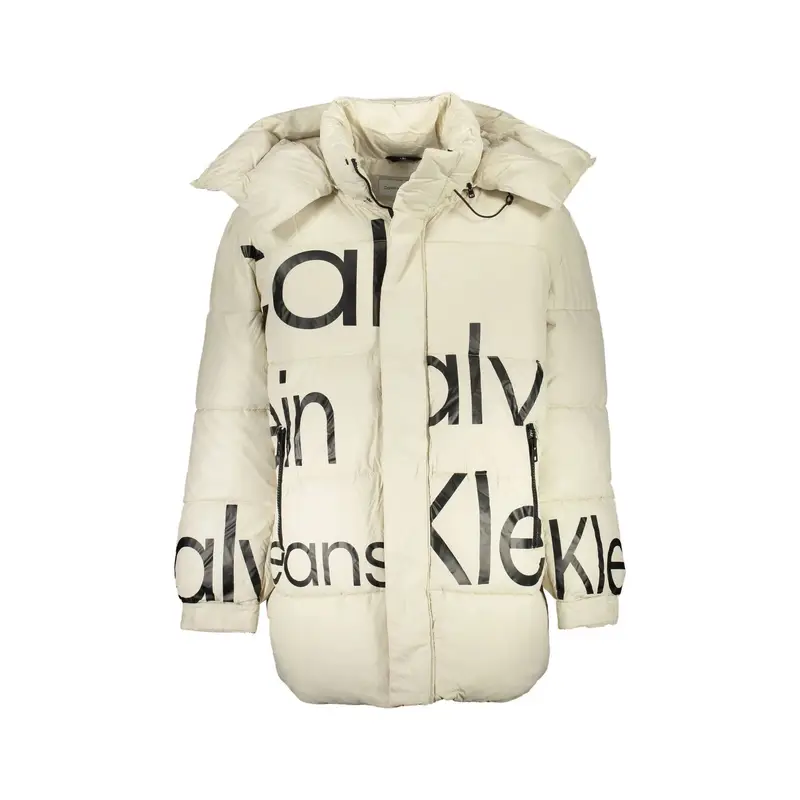 Giubbotto Maniche Lunghe Uomo Beige Cappuccio Removibile