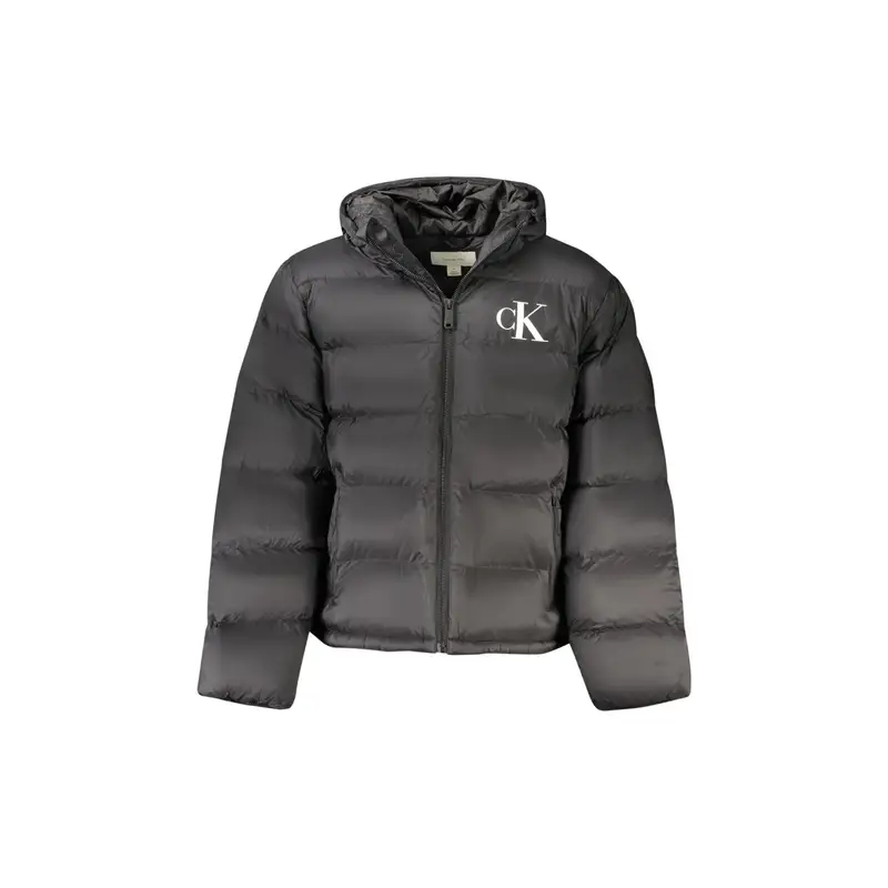 Calvin Klein Giubbotto Uomo Nero con Cappuccio Removibile