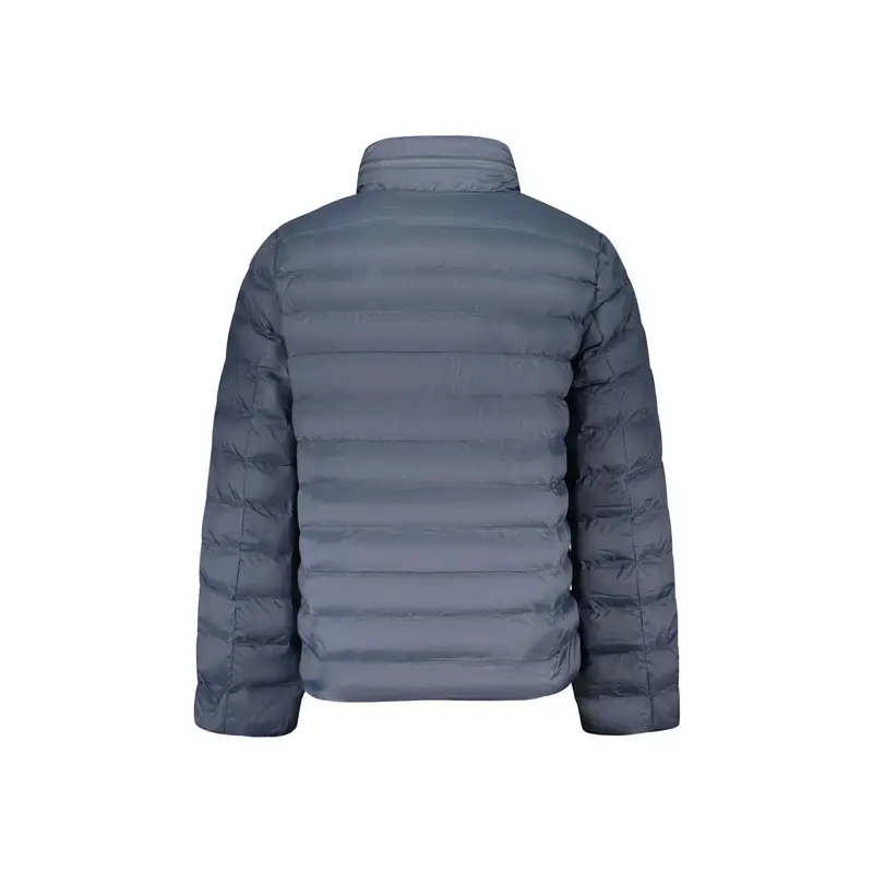 Giubbotto Uomo Blu Cappuccio Water Wind Resistant miniatura 2