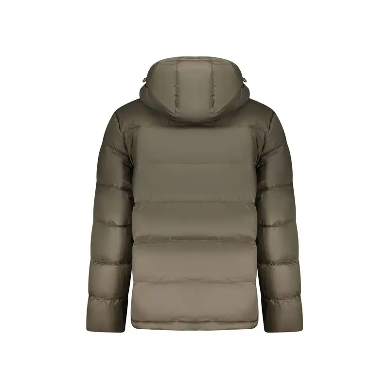 Giubbotto Uomo Marrone Cappuccio Water Wind Resistant miniatura 2