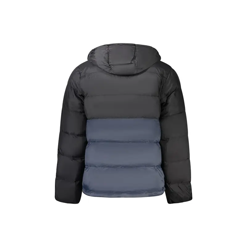 Giubbotto Uomo Nero Cappuccio Dettagli Blu Water Wind miniatura 2