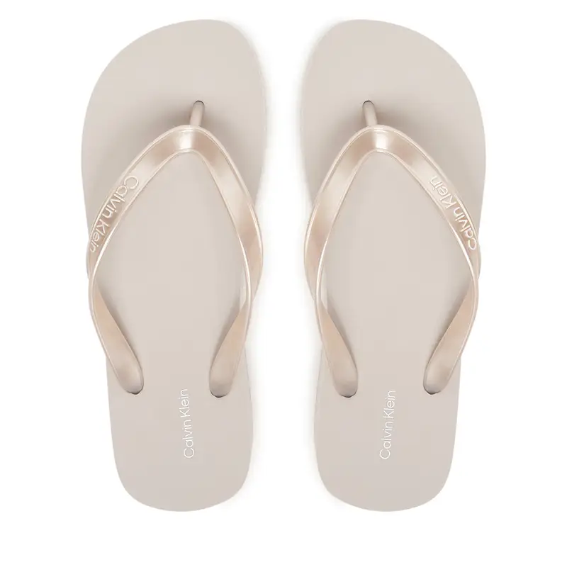 Infradito Calvin Klein Flatform Flip Flop Met Tpu HW0HW03120 Argento