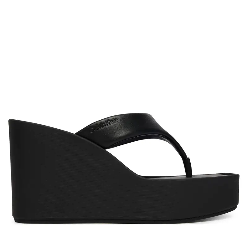 Infradito Calvin Klein Wedge 70 Sndl Thong Lth HW0HW02880 Nero