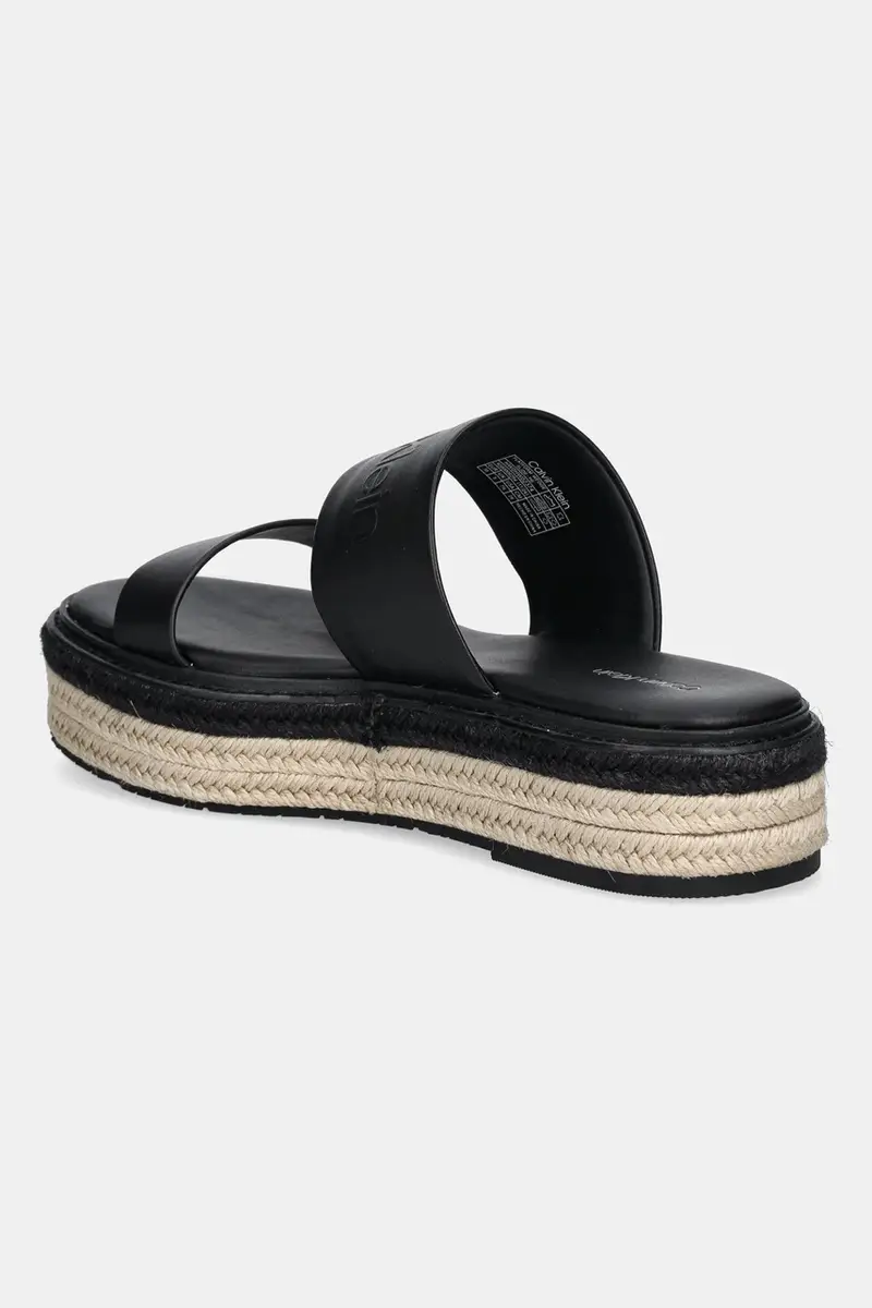 infradito in pelle FLATFORM WEDGE SLIDE - HE donna colore nero HW0HW02374 miniatura 3