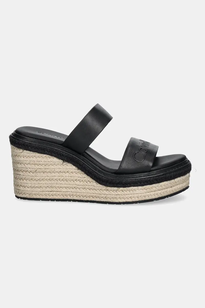 infradito in pelle WEDGE SANDAL 50 - HE donna colore nero HW0HW02375 miniatura 2