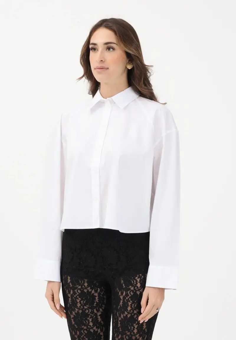 Camicia a manica lunga bianca da donna