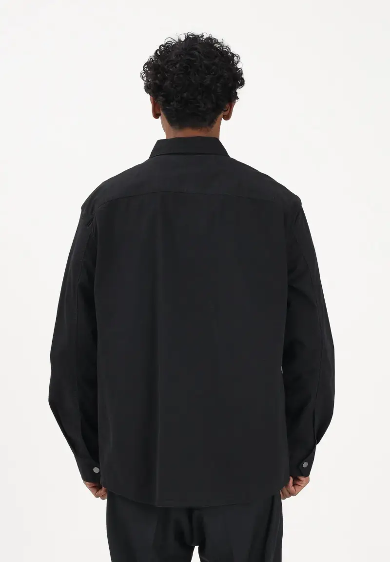 Camicia a manica lunga nera da uomo miniatura 3