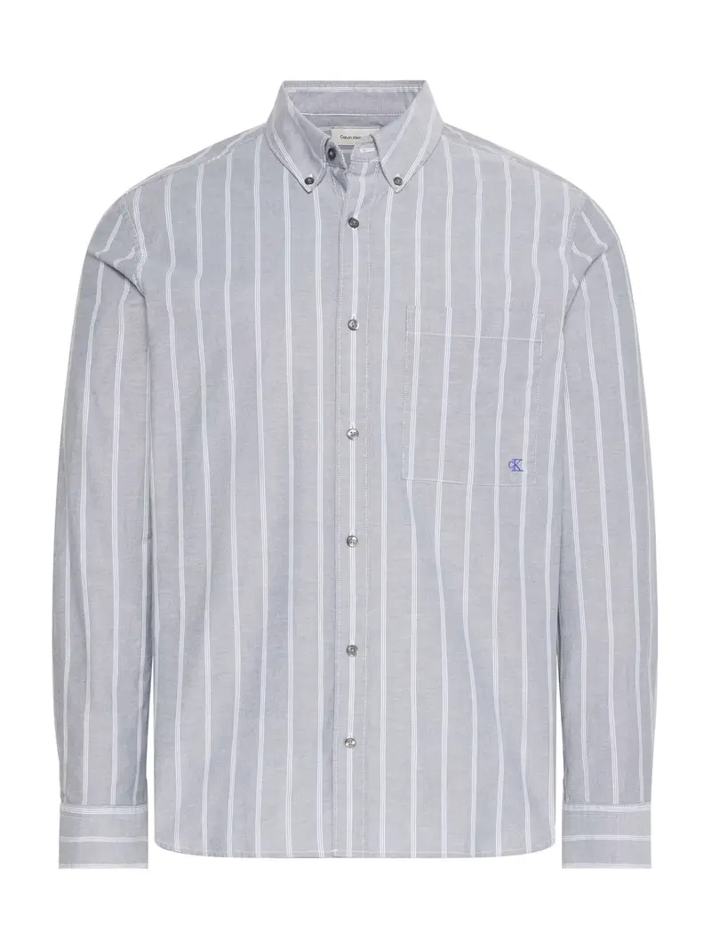 Camicia blu colomba / bianco