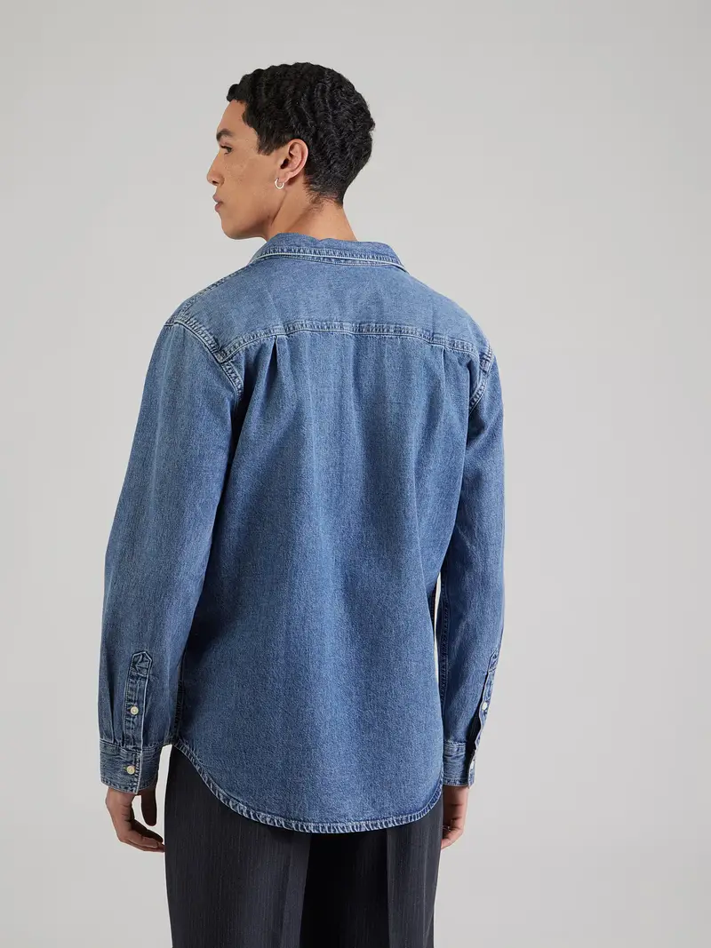 Camicia blu denim miniatura 3