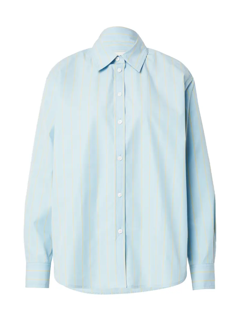 Camicia da donna blu pastello / giallo pastello / offwhite