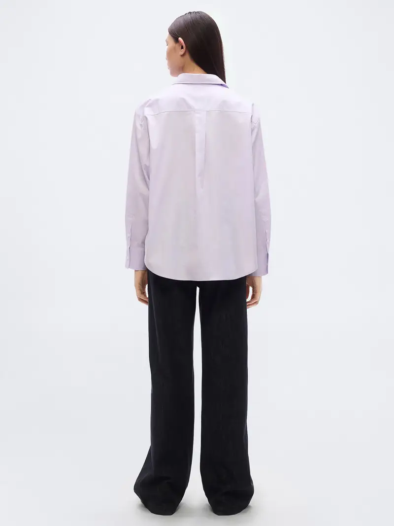 Camicia da donna lilla chiaro miniatura 3