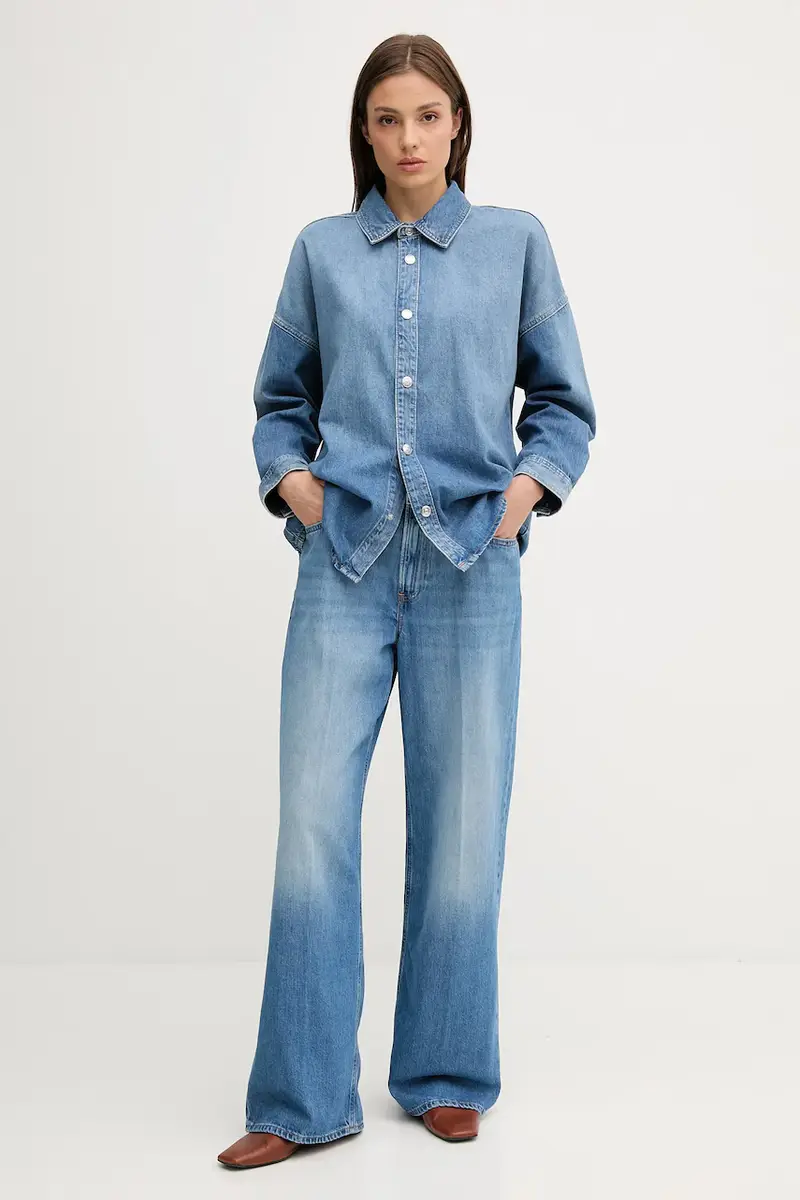 Calvin Klein Jeans Jeans Donna Blu 2982588 miniatura 2