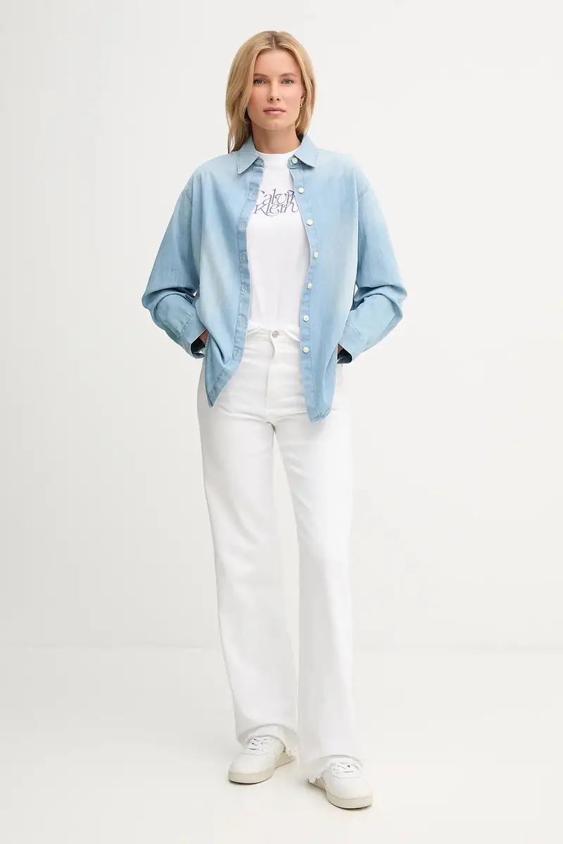 Calvin Klein Jeans Jeans Donna Blu 3582015 miniatura 2