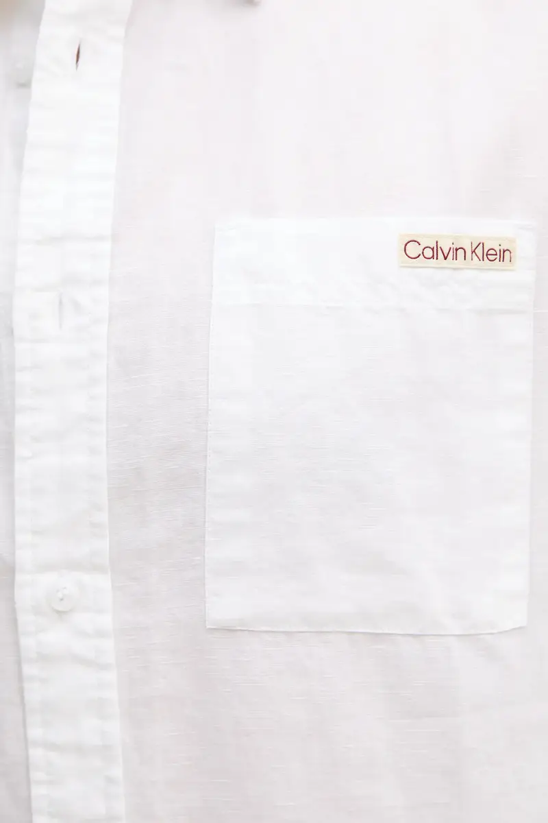 camicia di lino uomo colore bianco J30J327296 miniatura 4