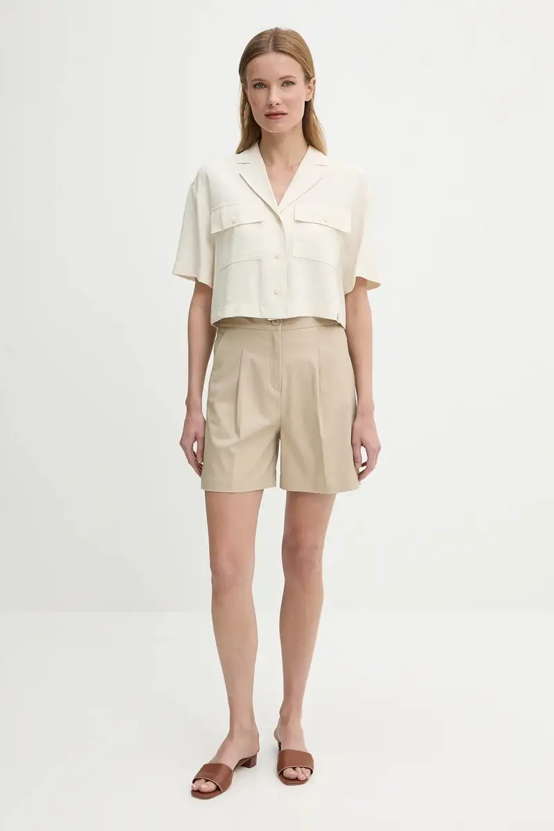 camicia donna colore beige J20J225353 miniatura 2